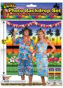 Hawaiian Luau Photo Scene Setter Back Drop 5ft x 5ft