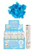 Gender Reveal Blue Confetti Cannon - 20cm - Biodegradable