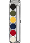 Kryolan Rubber Mask &amp; Bald Cap Grease Palette – 6 Colours – Palette A