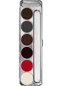 Kryolan Rubber Mask &amp; Bald Cap Grease Palette – 6 Colours – Palette S