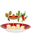 Mexican Fiesta Cocktail Sticks 10cm - 12pk