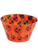 Orange Trick-or-Treater Pumpkin and Skeleton Bowl 22x12cm