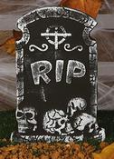 RIP Black Plague Skulls Gravestone – 36cm x 21cm