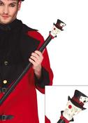 Top Hat Skull Cane – 3 Piece - 89cm