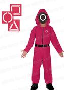Squid Gamer Guard Costume – Teen's Pink Jumpsuit