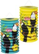 Tropical Toucan Paper Lanterns 16cm - 2pk image