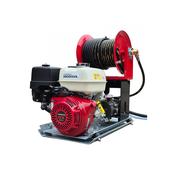 Honda GX390 Electric Start Skid Plate Pressure Washer with Reel image