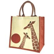 Nature's Craft Eco-Friendly Jute Bag - Giraffes