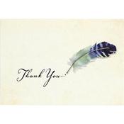 Peter Pauper Press Watercolor Quill Thank You Note Cards image