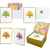 Peter Pauper Press Watercolor Trees Premium Note Cards
