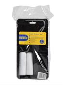 DOSCO 4'' 100mm  FOAM GLOSS ROLLER SET C/W SPARE SLEEVE &amp; TRAY  image