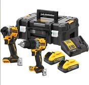Dewalt DCK2050H2T-GB 18v XR G3 Compact Brushless Twin Kit DCD805/DCF850 c/w 2 x 5.0Ah Powerstack image