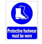 PROTECTIVE FOOTWEAR MUST BE WORN  400x488 CORRIBOARD SAFETY SIGN image
