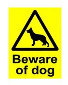 BEWARE OF DOG 400x488 DIEBOND SAFETY SIGN image