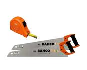 Bahco Promo Pack - 2 x Bahco 22 Prizecut Handsaw (BAHSE22) and 1 x Bahco 5M Measuring Tape BAHMTG519E 