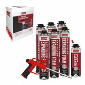 Soudal Expanding Foam Combi-Box 6 x foam, 1 x Gun &amp; 1 Cleaner KIT 