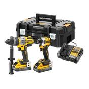 Dewalt DCK2052H2T 2pc 18V XR Brushless Combo Kit Includes DCD999 Combi Drill &amp; DCF850 Impact Driver C/W 2 x Powerstack 5.0Ah Li-ion Batteries &amp; Charger In T-stak Box image