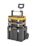 Dewalt DWST83411-1 T-Stak Mobile Box Bundle Includes: DWST83347-1 Mobile Storage Box, DWST82968-1 Clear Organiser Box &amp; DWST83344-1 Long Handle Top Box 
