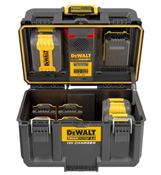 Dewalt DWST83470 Toughsystem 2.0 Half Box Charger IP55, Dual Port Charger, x2 USB Charging Ports, Internal Fan &amp; Stores up to x12 5.0Ah Batteries 