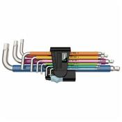 WERA 3950SPKL/9SM HEX KEY SET 1.5-10MM MULTICOLOUR STAINLESS 9PC