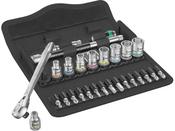 WERA 8100SA8 SOCKET SET 1/4" DRIVE METRIC ZYKLOP METAL SWITCH image