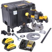 DeWalt DCW620H2 18V XR 12mm / 1/2" Plunge Router with 2x 5.0Ah PowerStack Batteries image