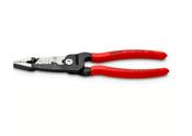 Knipex 13 71 200 ME WireStripper Multifunction Electrician Pliers metric version plastic coated black atramentized polished flat jaws 200 mm   image