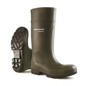 DUNLOP D460 843  PUROFORT NON SAFETY GREEN &amp; BROWN WELLINGTON image