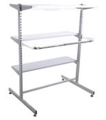 1000mm Wide Silver Gondola Bundle - 4 Silver Shelves And One D Rail 