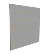 10 x Aluminium Finish Slatwall Panels - 1.2m x 1.2m