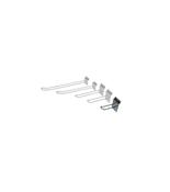 10cm (4") Chrome Euro Hook for Slatwall