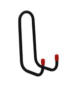12cm Tubular Double Hook - Black With Red Vinyl Cap