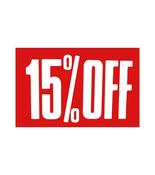 '15% Off' Paper Poster - 205m x 330mm