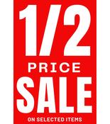 '1/2 Price Sale On Selected Items' Large Poster - 1040mm x 1550mm image