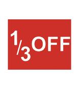 '1/3 Off' Paper Poster Red &amp; White - 200mm x 250mm