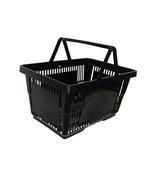 28L Black Plastic Shopping Basket with Double Handle