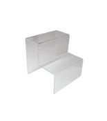 2 Step Clear Acrylic Standard Display Stand - 20cm x 20cm x 20cm