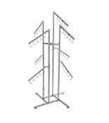 2 Tier Sloping Arm Chrome Bag Rail Stand