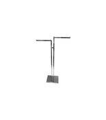 2 Way Chrome Rail Stand with Straight Arm
