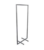 2ft Brushed Nickel Silver Floor Hanging Clothes Rail image
