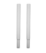 30cm White Height Extension Posts for Heavy Duty Clothes Rail (Pair)