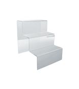 3 Step Clear Acrylic Standard Display Stand - 18cm x 17cm x 24cm