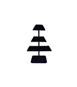3 Tier Black Flock Bracelet Display Stand