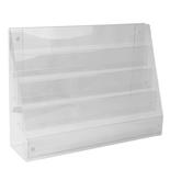 4 Tier Clear Acrylic Wall/Counter Postcard Stand - 42cm x 56cm