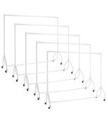 EVERHOLD 5 Pack Bundle - 6ft Gloss White Heavy Duty Clothes Rail