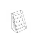 5 Tier Clear Acrylic Wall/Counter Florist Card Display Stand - 24cm x 21cm