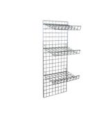 5ft Gridwall 3 x Sloping Shelf Wall Display