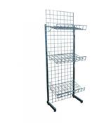 6ft Gridwall 3x Sloping Shelf 'L' Leg Display Kit