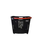 80L Black with Red Trim Shop &amp; Roll Shopping Basket