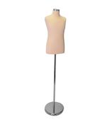 Age 10 - 12 Child Tailors Dummy with Chrome Disc Base - Natural